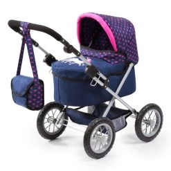 Bayer Trendy Doll Pram Blue & Pink Unicorn